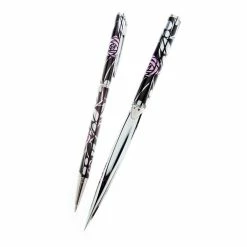 Sea Gems Pen & Letter Opener Set With Mackintosh Pink Rose Design & Gift Boxed