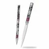Sea Gems Pen & Letter Opener Set With Mackintosh Pink & Black Rose Design Comes Gift Boxed