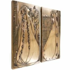 Fiesta Studios Charles Rennie Mackintosh Style Pair Of Wall Plaques