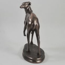 Fiesta Studios Standing Whippet Figure Cold Cast Bronze By Beauchamp Bronze