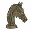 Fiesta Studios Horse Head Figure Signed Harriet Glen Cold Cast Bronze Eventer