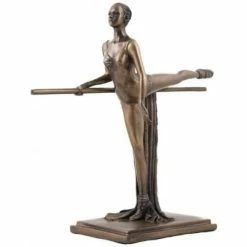 Fiesta Studios Ballerina On Bar Figure In Cold Cast Bronze