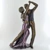 Fiesta Studios Dancing Ballroom Couple In Painted Cold Cast Bronze