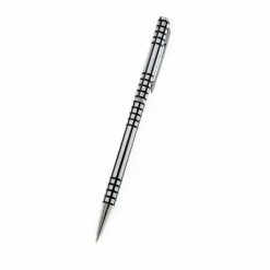 Sea Gems Silver & Black Mackintosh Lattice Design Slimline Ballpoint Pen