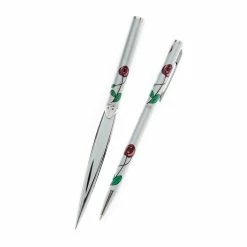 Sea Gems Pen & Letter Opener Gift Set Mackintosh Red Rose Design