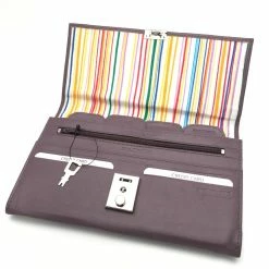 Golunski Leather Lockable Travel Wallet & Passport Holder In Grape - Deep Purple