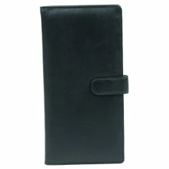 Golunski Leather Travel Wallet & Passport Holder With Tab Closure In Black
