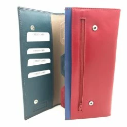 Golunski Leather Travel Wallet & Passport Holder Family Traveller Multicoloured
