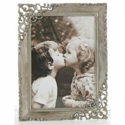Joe Davies Metal Lace Photo Frame 4 X 6 Vintage Style Brushed Black & Silver Colour