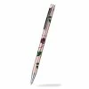 Sea Gems Slimline Ballpoint Pen Mackintosh Rose & Stem Design In Pearl Pink