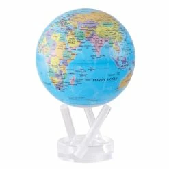 Mova Globes MOVA Blue With Political Map 4.5" Globe