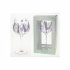 Joe Davies Gin Glasses Hand Painted Lavender Gin Glass Designed By Christine Paine