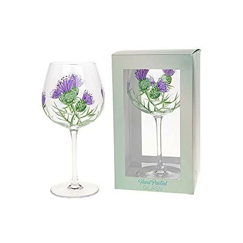 Coupon 💯 Joe Davies Hand Painted Thistle Gin Glass Designed By Christine Paine Gin Glasses ⌛ 3 Joe Davies Hand Painted Thistle Gin Glass Designed By Christine Paine Gin Glasses