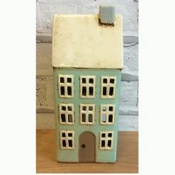 Promo โจ Joe Davies Shudehill Giftware Village Pottery Tall Light Sea Green Town House Tea Light Holder ๐ 8 Joe Davies Shudehill Giftware Village Pottery Tall Light Sea Green Town House Tea Light Holder
