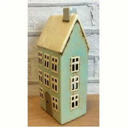 Promo โจ Joe Davies Shudehill Giftware Village Pottery Tall Light Sea Green Town House Tea Light Holder ๐ 9 Joe Davies Shudehill Giftware Village Pottery Tall Light Sea Green Town House Tea Light Holder