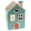 Joe Davies Village Pottery Small House Heart Window Tealight Holder