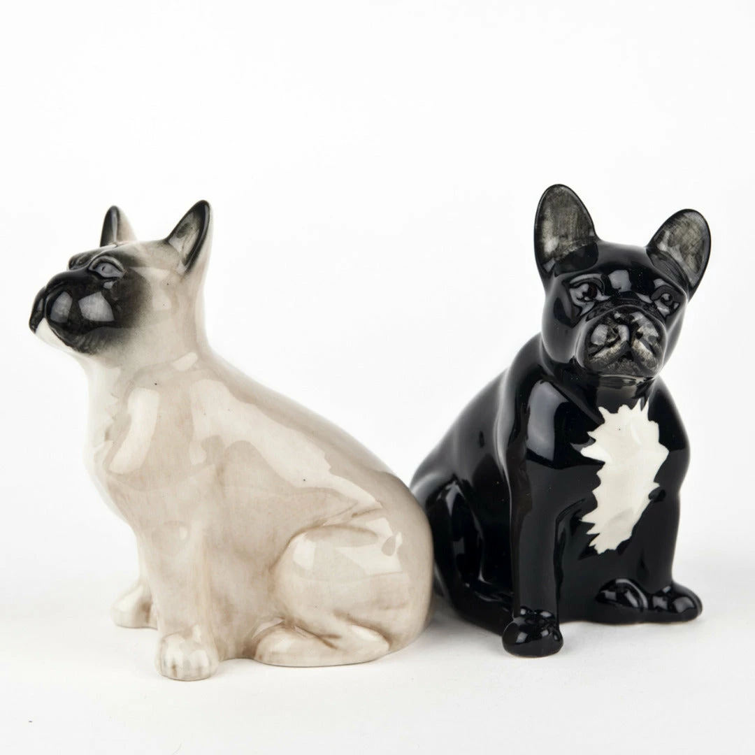Top 10 ๐ฅ Quail Ceramics French Bulldog Fawn & Black Salt & Pepper Shakers ๐ฅฐ 4 Quail Ceramics French Bulldog Fawn & Black Salt & Pepper Shakers