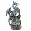 Widdop Blue Dragon With Waterball & Baby Dragon Figurine Ornaments