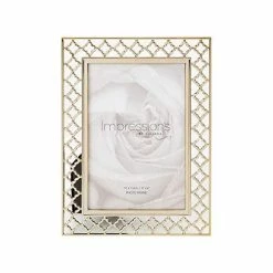 Widdop Champagne Gold Lattice Cut Metal Photo Frame 4'' X 6''