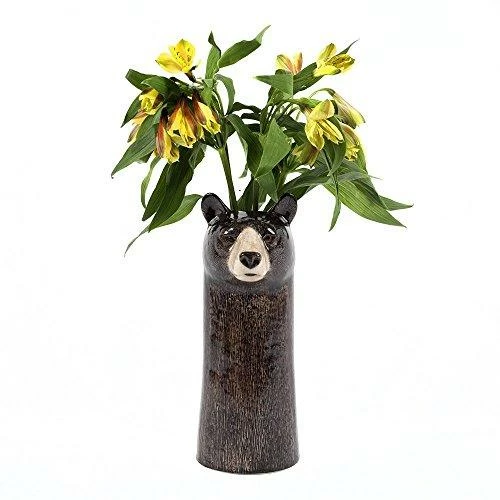 Deals π Quail Ceramics Black Bear Flower Vase β¨ 3 Quail Ceramics Black Bear Flower Vase