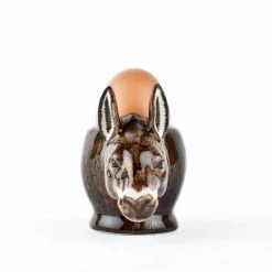 Quail Ceramics Brown Donkey Face Egg Cup