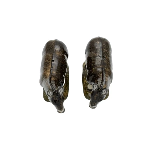 Budget ๐ Quail Ceramics Brown Donkey Salt And Pepper Shakers ๐ 4 Quail Ceramics Brown Donkey Salt And Pepper Shakers