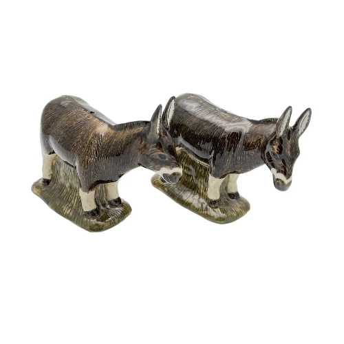 Budget ๐ Quail Ceramics Brown Donkey Salt And Pepper Shakers ๐ 8 Quail Ceramics Brown Donkey Salt And Pepper Shakers