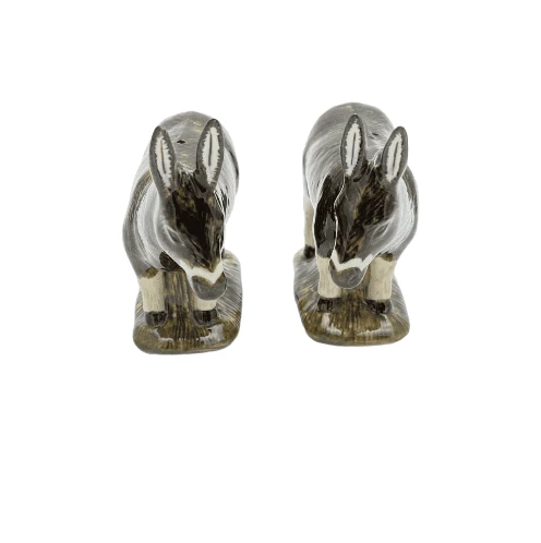 Budget ๐ Quail Ceramics Brown Donkey Salt And Pepper Shakers ๐ 3 Quail Ceramics Brown Donkey Salt And Pepper Shakers