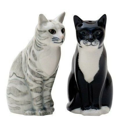 Brand new โญ Quail Ceramics Sadie & Smartie Cat Salt & Pepper Shakers ๐ 3 Quail Ceramics Sadie & Smartie Cat Salt & Pepper Shakers