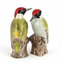 Quail Ceramics Woodpecker Salt & Pepper Shakers