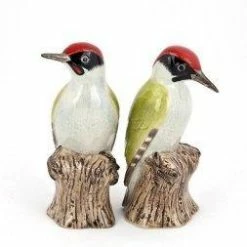 Quail Ceramics Woodpecker Salt & Pepper Shakers