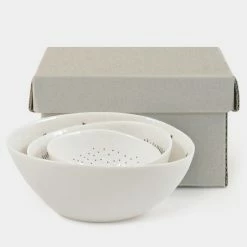 Promo π₯° East Of India Set Of 3 Wobbly Porcelain Bowls Stars, Dashes & Dots Decoration β¨ 7 East Of India Set Of 3 Wobbly Porcelain Bowls Stars, Dashes & Dots Decoration