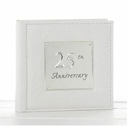 Joe Davies 25th Silver Wedding Anniversary Deluxe Photo Album For 6x4 Photos Shudehill Giftware