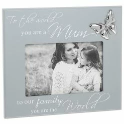 Joe Davies Shudehill Giftware Mum Photo Frame In Grey Wood Holds 4 X 6 Inch Photo