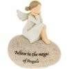 Joe Davies Believe In The Magic Of Angels Sentimental Pebble Figure Guardian Angel Shudehill Giftware