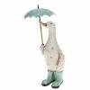 Joe Davies Shudehill Giftware Duck Ornament Aqua Polka Dot With Umbrella Davids Ducks Range