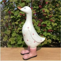 Joe Davies Duck Ornament Pink Polka Dot Davids Ducks Range Large