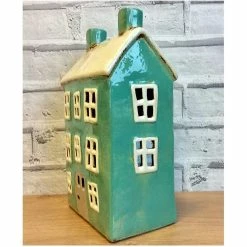 Buy π Joe Davies Shudehill Giftware Village Pottery Large Sea Green House Tea Light Holder π 7 Joe Davies Shudehill Giftware Village Pottery Large Sea Green House Tea Light Holder