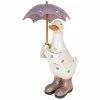Joe Davies Duck Ornament Lilac Polka Dot With Umbrella Small Davids Ducks Range Shudehill Giftware