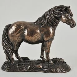 Fiesta Studios Shetland Pony Figure By Harriet Glen Cold Cast Bronze