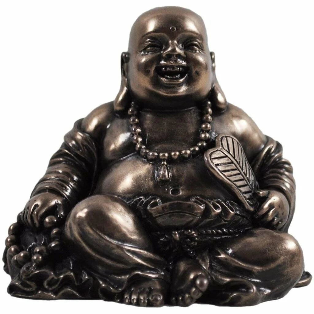 Flash Sale 😍 Fiesta Studios Happy Buddha Sitting Laughing In Cold Cast Bronze ✨ 3 Fiesta Studios Happy Buddha Sitting Laughing In Cold Cast Bronze