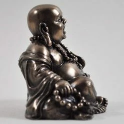 Flash Sale 😍 Fiesta Studios Happy Buddha Sitting Laughing In Cold Cast Bronze ✨ 9 Fiesta Studios Happy Buddha Sitting Laughing In Cold Cast Bronze