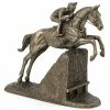 Fiesta Studios Horse Steeple Chaser With Rider By Harriet Glen Cold Cast Bronze