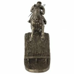 Fiesta Studios Horse Steeple Chaser With Rider By Harriet Glen Cold Cast Bronze