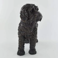 Fiesta Studios Cockapoo Dog Figure Painted Bronze Resin Sculpture