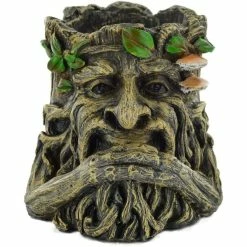 Fiesta Studios Tree Ent Face Plant Pot Holder Holding Beard Decorative Planter