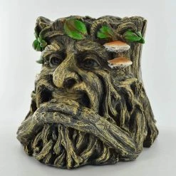 Fiesta Studios Tree Ent Face Plant Pot Holder Holding Beard Decorative Planter