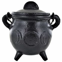 Best Pirce โญ Fiesta Studios Cast Iron Small Cauldron Triple Moon Design With Removable Lid ๐ 14 Fiesta Studios Cast Iron Small Cauldron Triple Moon Design With Removable Lid