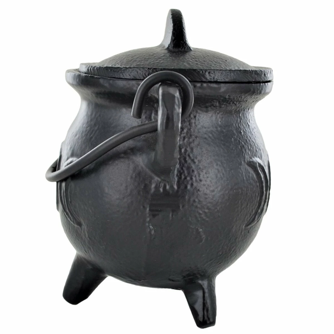 Best Pirce โญ Fiesta Studios Cast Iron Small Cauldron Triple Moon Design With Removable Lid ๐ 5 Fiesta Studios Cast Iron Small Cauldron Triple Moon Design With Removable Lid