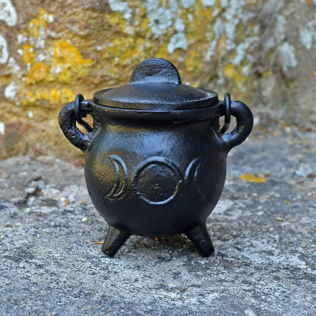 Best Pirce โญ Fiesta Studios Cast Iron Small Cauldron Triple Moon Design With Removable Lid ๐ 9 Fiesta Studios Cast Iron Small Cauldron Triple Moon Design With Removable Lid
